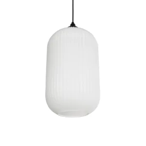 GLOBOSTAR® MELONI 206-0019 Μοντέρνο Κρεμαστό Φωτιστικό Οροφής με Ντουί 1 x E27 AC 220-240V IP20 - Λευκό - Μ20 x Π20 x Υ38cm