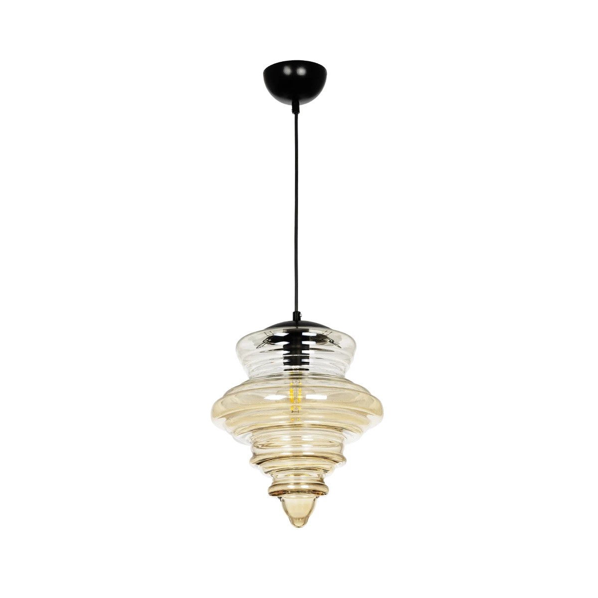 GLOBOSTAR® CORTE 206-0029 Μοντέρνο Κρεμαστό Φωτιστικό Οροφής με Ντουί 1 x E27 AC 220-240V IP20 - Mελί - Μ25 x Π25 x Υ30cm - Image 4