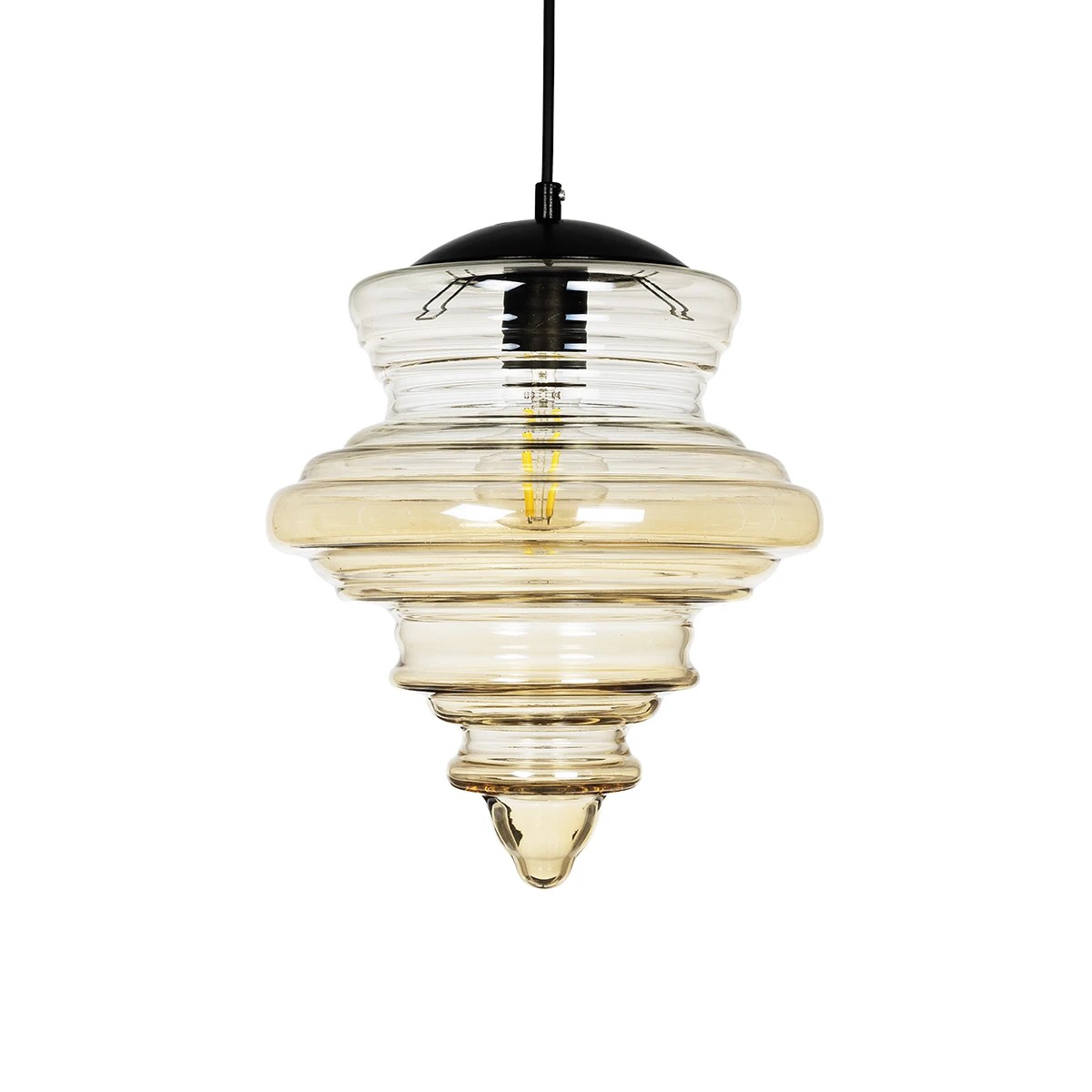 GLOBOSTAR® CORTE 206-0029 Μοντέρνο Κρεμαστό Φωτιστικό Οροφής με Ντουί 1 x E27 AC 220-240V IP20 - Mελί - Μ25 x Π25 x Υ30cm - Image 5