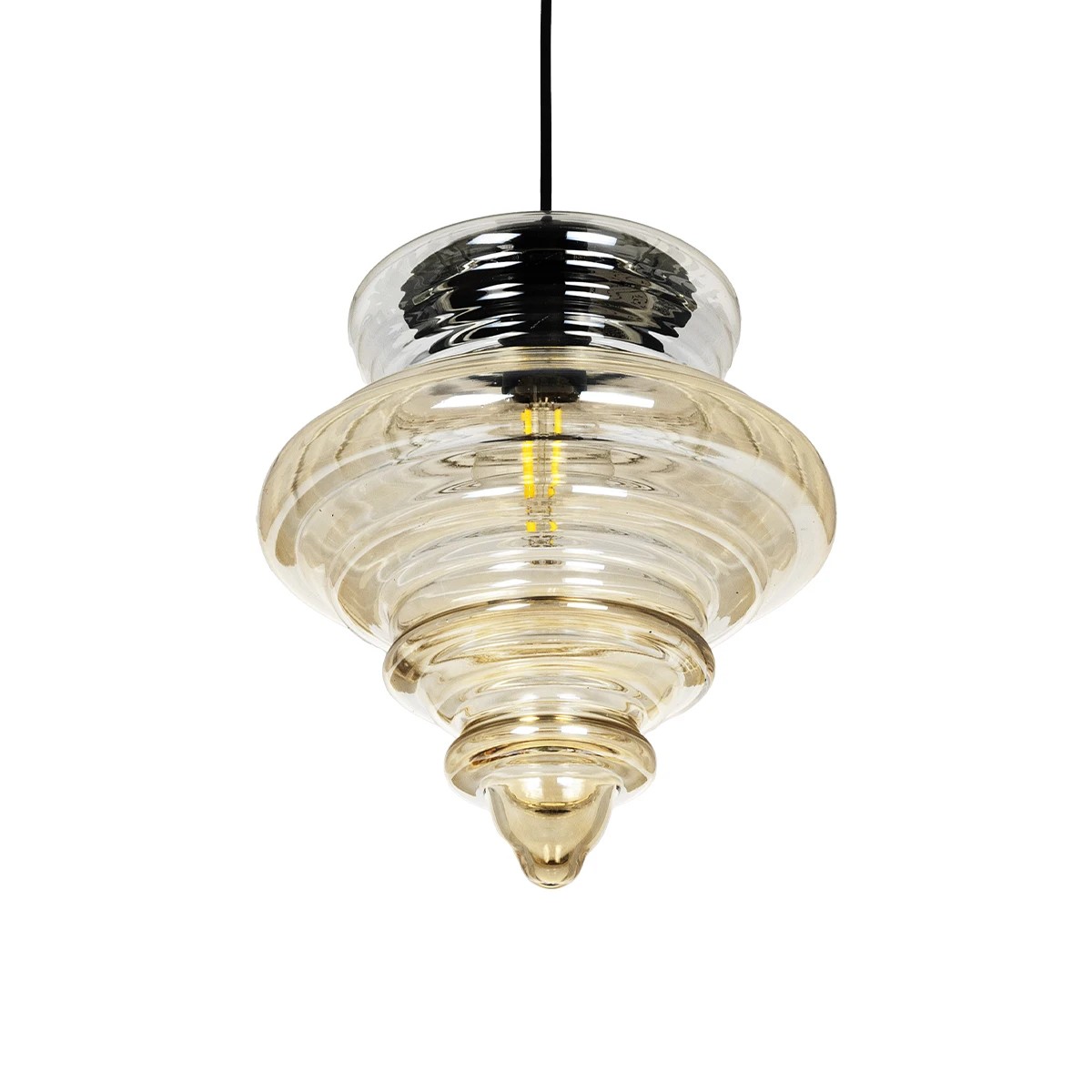 GLOBOSTAR® CORTE 206-0029 Μοντέρνο Κρεμαστό Φωτιστικό Οροφής με Ντουί 1 x E27 AC 220-240V IP20 - Mελί - Μ25 x Π25 x Υ30cm - Image 6
