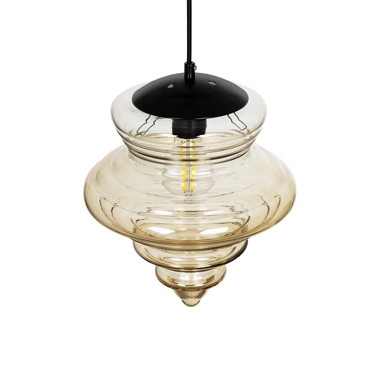 GLOBOSTAR® CORTE 206-0029 Μοντέρνο Κρεμαστό Φωτιστικό Οροφής με Ντουί 1 x E27 AC 220-240V IP20 - Mελί - Μ25 x Π25 x Υ30cm - Image 7