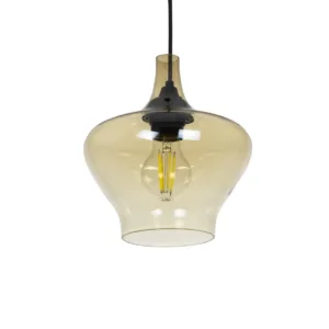 GLOBOSTAR® OVOCE 206-0033 Μοντέρνο Κρεμαστό Φωτιστικό Οροφής με Ντουί 1 x E27 AC 220-240V IP20 - Mελί - Μ20 x Π20 x Υ22cm