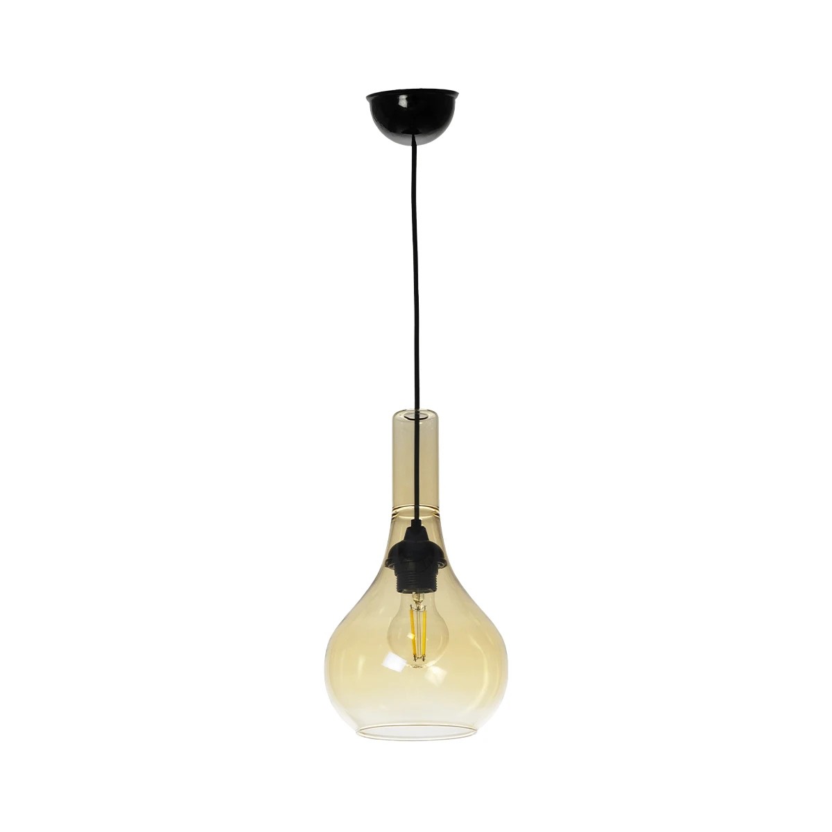 GLOBOSTAR® ΤΟΝΕ 206-0035 Μοντέρνο Κρεμαστό Φωτιστικό Οροφής με Ντουί 1 x E27 AC 220-240V IP20 - Mελί - Μ20 x Π20 x Υ36cm - Image 4
