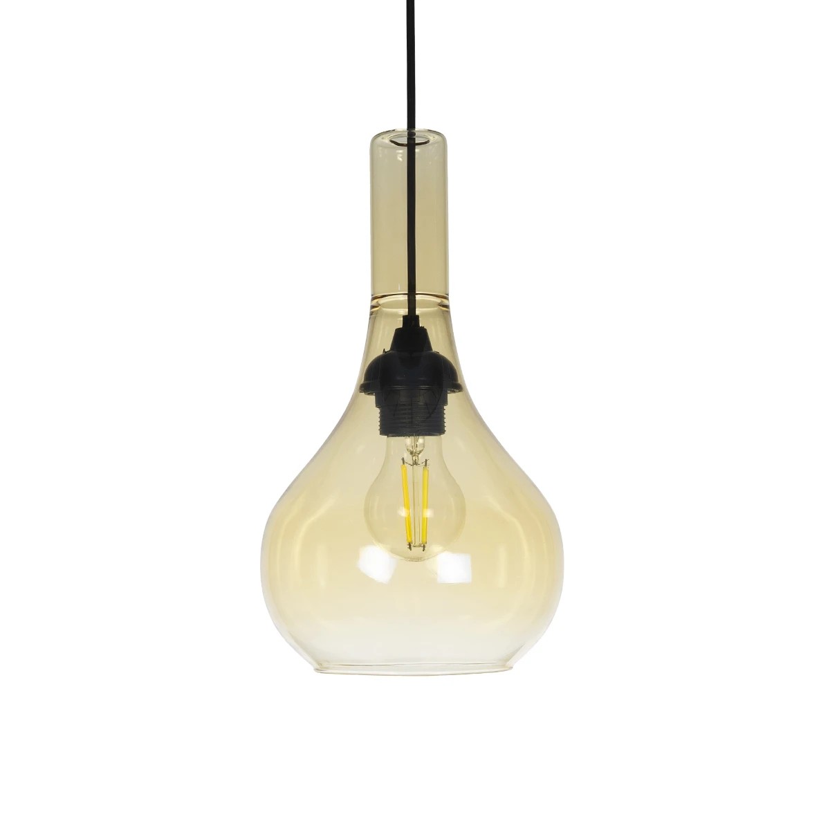 GLOBOSTAR® ΤΟΝΕ 206-0035 Μοντέρνο Κρεμαστό Φωτιστικό Οροφής με Ντουί 1 x E27 AC 220-240V IP20 - Mελί - Μ20 x Π20 x Υ36cm - Image 5