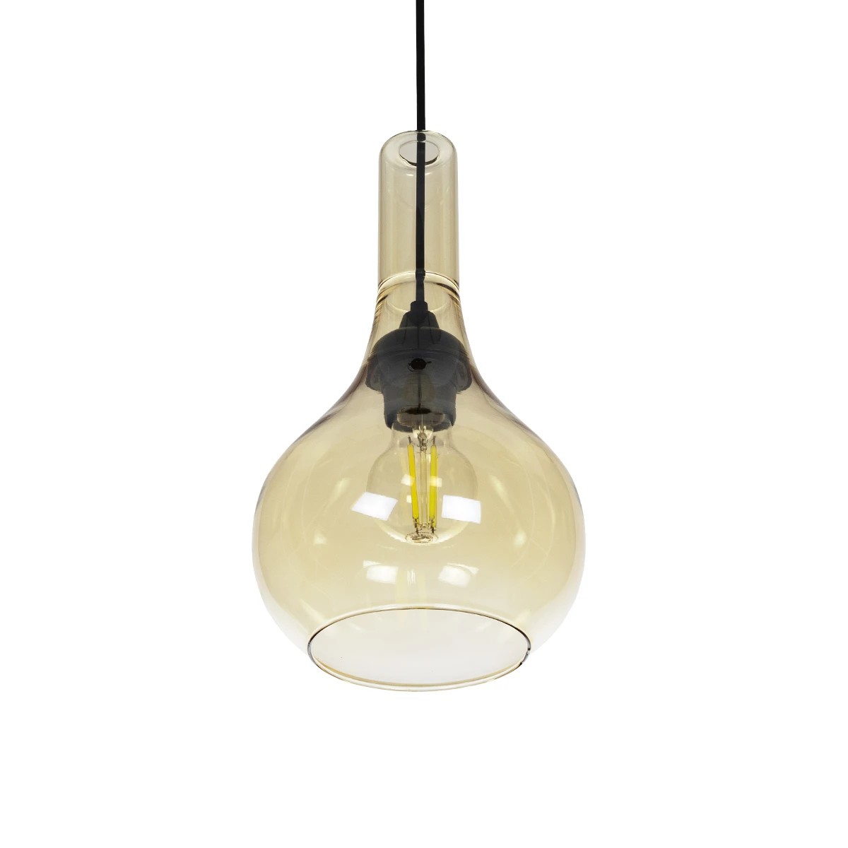 GLOBOSTAR® ΤΟΝΕ 206-0035 Μοντέρνο Κρεμαστό Φωτιστικό Οροφής με Ντουί 1 x E27 AC 220-240V IP20 - Mελί - Μ20 x Π20 x Υ36cm - Image 6