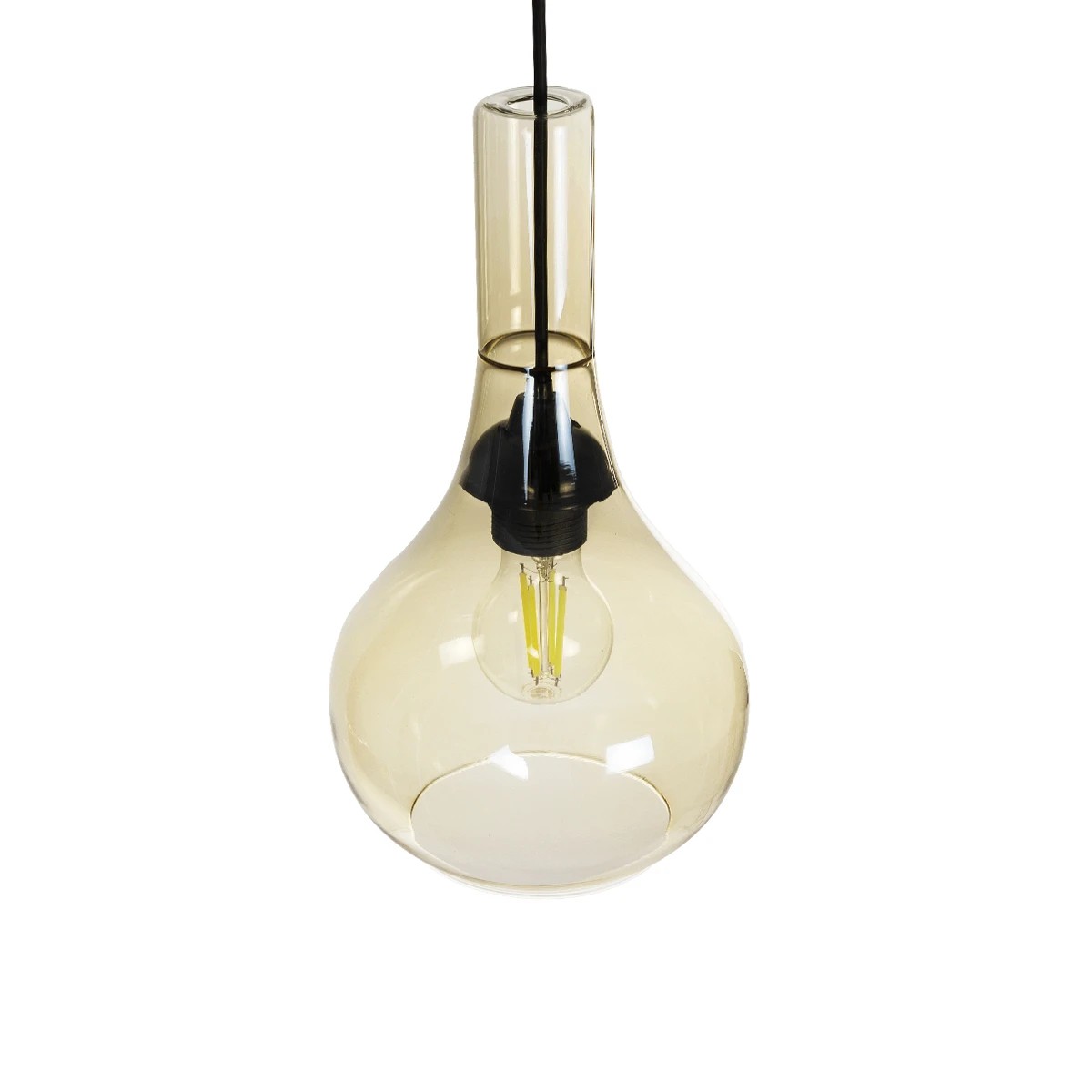 GLOBOSTAR® ΤΟΝΕ 206-0035 Μοντέρνο Κρεμαστό Φωτιστικό Οροφής με Ντουί 1 x E27 AC 220-240V IP20 - Mελί - Μ20 x Π20 x Υ36cm - Image 7