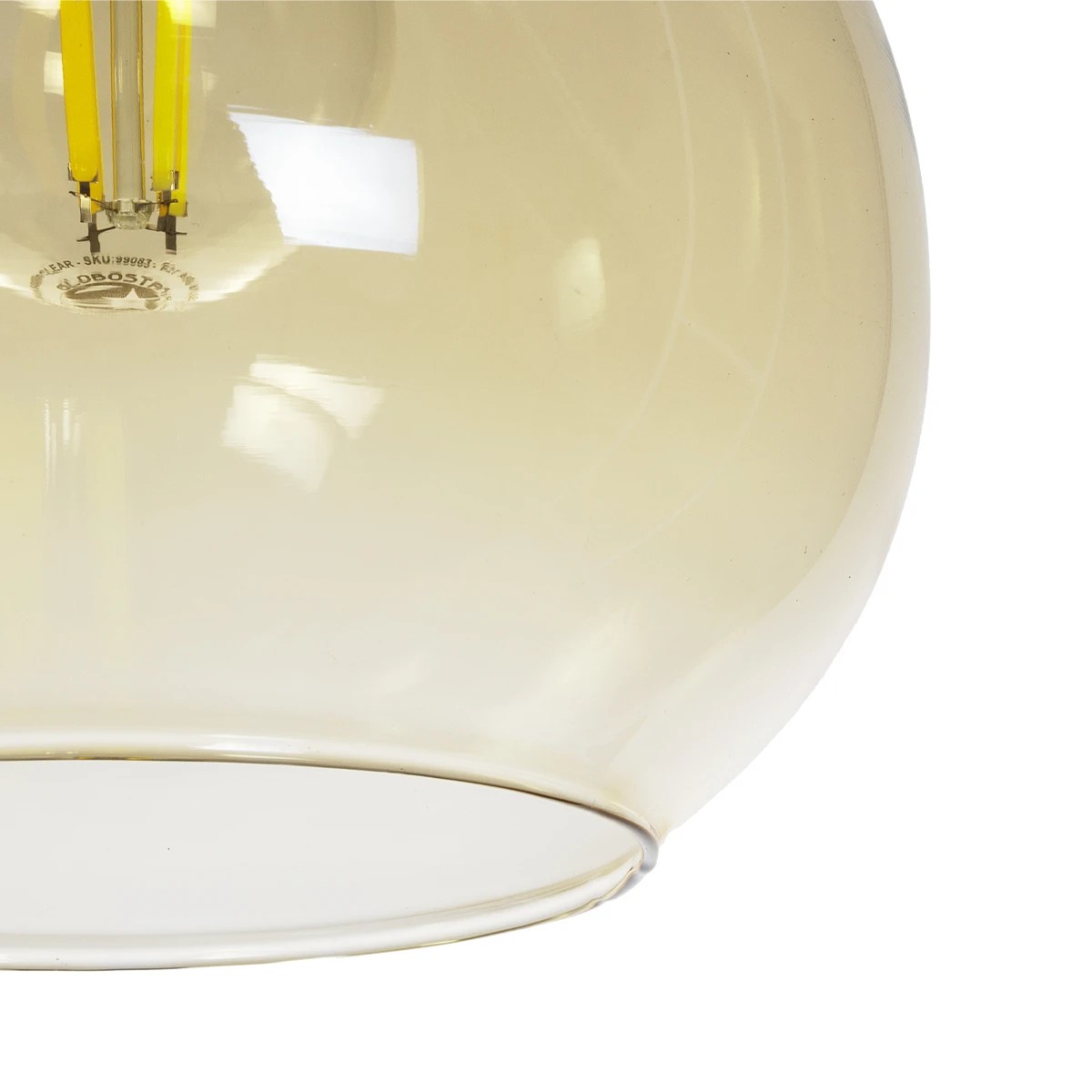 GLOBOSTAR® ΤΟΝΕ 206-0035 Μοντέρνο Κρεμαστό Φωτιστικό Οροφής με Ντουί 1 x E27 AC 220-240V IP20 - Mελί - Μ20 x Π20 x Υ36cm - Image 8
