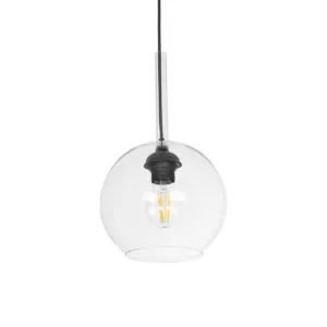 GLOBOSTAR® BALU 206-0038 Μοντέρνο Κρεμαστό Φωτιστικό Οροφής με Ντουί 1 x E27 AC 220-240V IP20 - Διάφανο - Μ20 x Π20 x Υ18cm