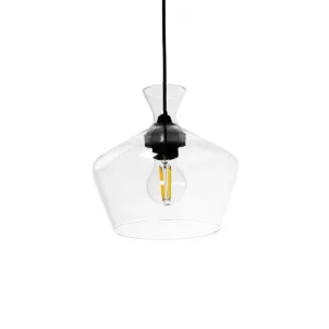GLOBOSTAR® BALU 206-0039 Μοντέρνο Κρεμαστό Φωτιστικό Οροφής με Ντουί 1 x E27 AC 220-240V IP20 - Διάφανο - Μ22 x Π22 x Υ22cm