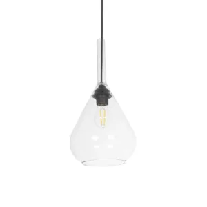 GLOBOSTAR® BALU 206-0043 Μοντέρνο Κρεμαστό Φωτιστικό Οροφής με Ντουί 1 x E27 AC 220-240V IP20 - Διάφανο - Μ20 x Π20 x Υ42cm