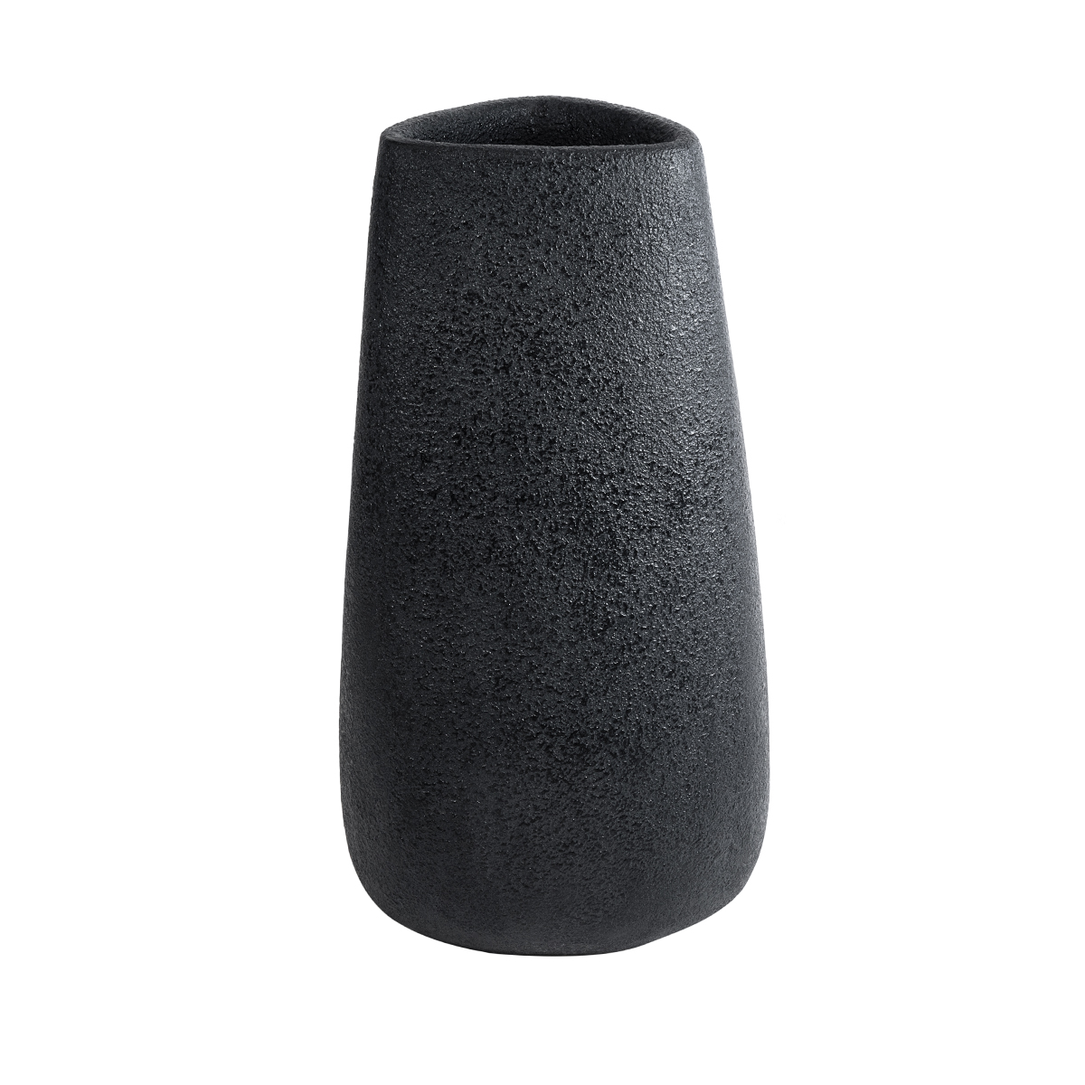 GloboStar® Artificial Garden CHLOE 20709 Επιδαπέδιο Πολυεστερικό Τσιμεντένιο Κασπώ Γλάστρα - Flower Pot Μαύρο Μ45 x Π49 x Υ90cm - Image 2