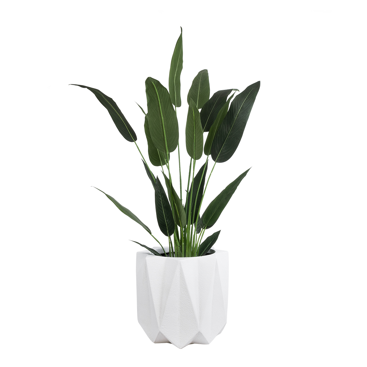GloboStar® Artificial Garden PADOVA 20741 Επιδαπέδιο Πολυεστερικό Τσιμεντένιο Κασπώ Γλάστρα - Flower Pot Λευκό Φ51 x Υ46cm - Image 6