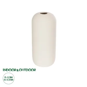 GloboStar® Artificial Garden BLANCO 21247 Διακοσμητική Κεραμική Γλάστρα Γκρι Π11 x Μ11 x Υ25 cm