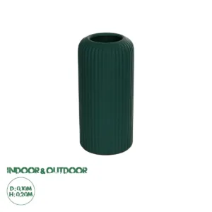 GloboStar® Artificial Garden KUTA 21256 Διακοσμητικό Κεραμικό Βάζo Πράσινο Π10 x Μ10 x Υ20 cm