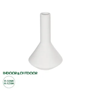 GloboStar® Artificial Garden ARMENINVILLE 21283 Διακοσμητικό Κεραμικό Βάζo Λευκό Π16 x Μ16 x Υ25cm
