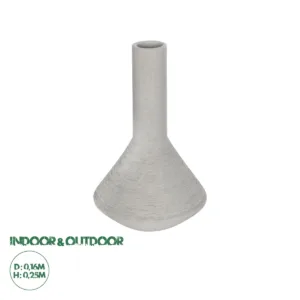 GloboStar® Artificial Garden BARBADOS 21284 Διακοσμητικό Κεραμικό Βάζo Γκρι Π16 x Μ16 x Υ25cm