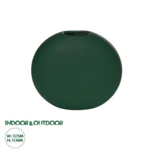 GloboStar® Artificial Garden MENORCA 21292 Διακοσμητικό Κεραμικό Βάζo Πράσινο Π15 x Μ15 x Υ14cm