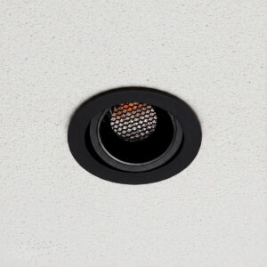 kelvo® LEO KLV-101-0311 Χωνευτό Κινούμενο Φωτιστικό Downlight Σποτ με Honeycomb Anti-Glare Reflector LED 10W 1250lm 38° AC 220-240V IP20 Θερμό Λευκό 2700K - Bridgelux COB Chip & TÜV SÜD Driver - Μαύρο Ματ - Μ8.5 x Π8.5 x Υ6.6cm / Q7.5cm - 5 Χρόνια Εγγύηση
