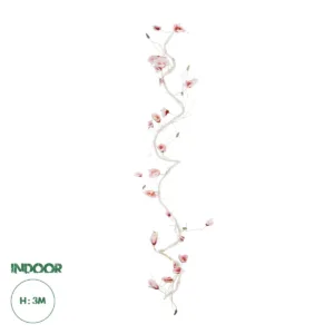 GloboStar® Artificial Garden MANGOLIA FLOWER VINE 21473 Τεχνητό Διακοσμητικό Κλαδί Μανόλιας  Y300cm