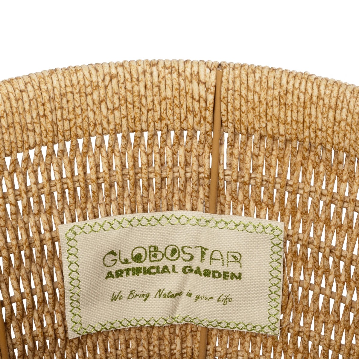 GloboStar® Artificial Garden BARBADOS 21499 Διακοσμητικό Πλεκτό Καλάθι - Κασπώ Γλάστρα - Flower Pot Μπεζ Μ28 x Π28 x Υ26cm - Image 6