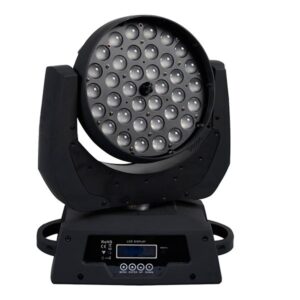 GLOBOSTAR® ARTEMIS 51116 Επαγγελματική Κινούμενη Ρομποτική Κεφαλή Φωτισμού Moving Head ZOOM WASH LED 400W (36 x 10W) RGBW 4in1 CREE LED Chips Zoom 10°-60° Dimmable με DMX512 16 Καναλιών AC 220-240V IP20 - Μαύρο - Μ33 x Π22 x Υ44cm - 2 Χρόνια Εγγύηση