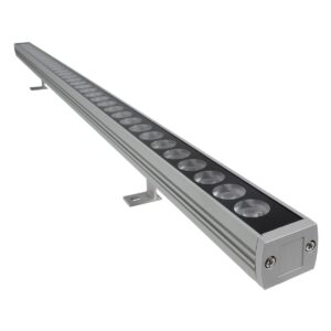 GLOBOSTAR® WASHERPANDA 999-0272 Μπάρα Φωτισμού Wall Washer LED 36W 3960lm 15° DC 24V Αδιάβροχο IP67 Θερμό Λευκό 2700K Dimmable - Bridgelux SMD Chip - Γκρι Ανθρακί - Μ100 x Π4 x Υ3cm - 3 Χρόνια Εγγύηση