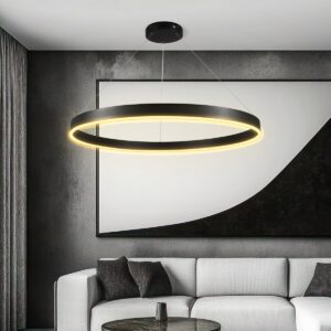 kelvo® VENOM KLV-101-0193 Κρεμαστό Φωτιστικό Οροφής LED 75W 7500lm 120° AC 220-240V IP20 Ρυθμιζόμενο Λευκό CCT με Χειριστήριο από 2700K έως 6000K Dimmable - Lumileds SMD Chip - Μαύρο Ματ - Μ100 x Π100 x Υ6.5cm - 3 Χρόνια Εγγύηση