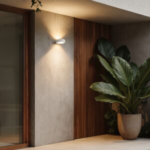 kelvo® AURA KLV-101-0115 Φωτιστικό Τοίχου / Απλίκα LED 7W 875lm 45° AC 220-240V Αδιάβροχο IP65 Θερμό Λευκό 2700K - Bridgelux COB Chip & TÜV SÜD Driver - Λευκό Ματ - Μ15 x Π13 x Υ4.5cm - 5 Χρόνια Εγγύηση