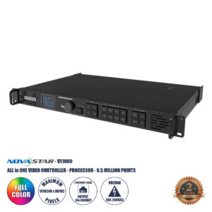 GLOBOSTAR® VX1000 41016 Novastar VX1000 All in One Processor & Video Controller 4K για Οθόνες LED Video Wall 6.5 million pixel Max W10240px/Max H8192px - Input Signal W3840 x H1080@60Hz - 10 Gigabit Ethernet Output Port - AC 220-240V IP20 - Μ48.3 x Π35.1 x Υ5cm - 2 Χρόνια Εγγύηση