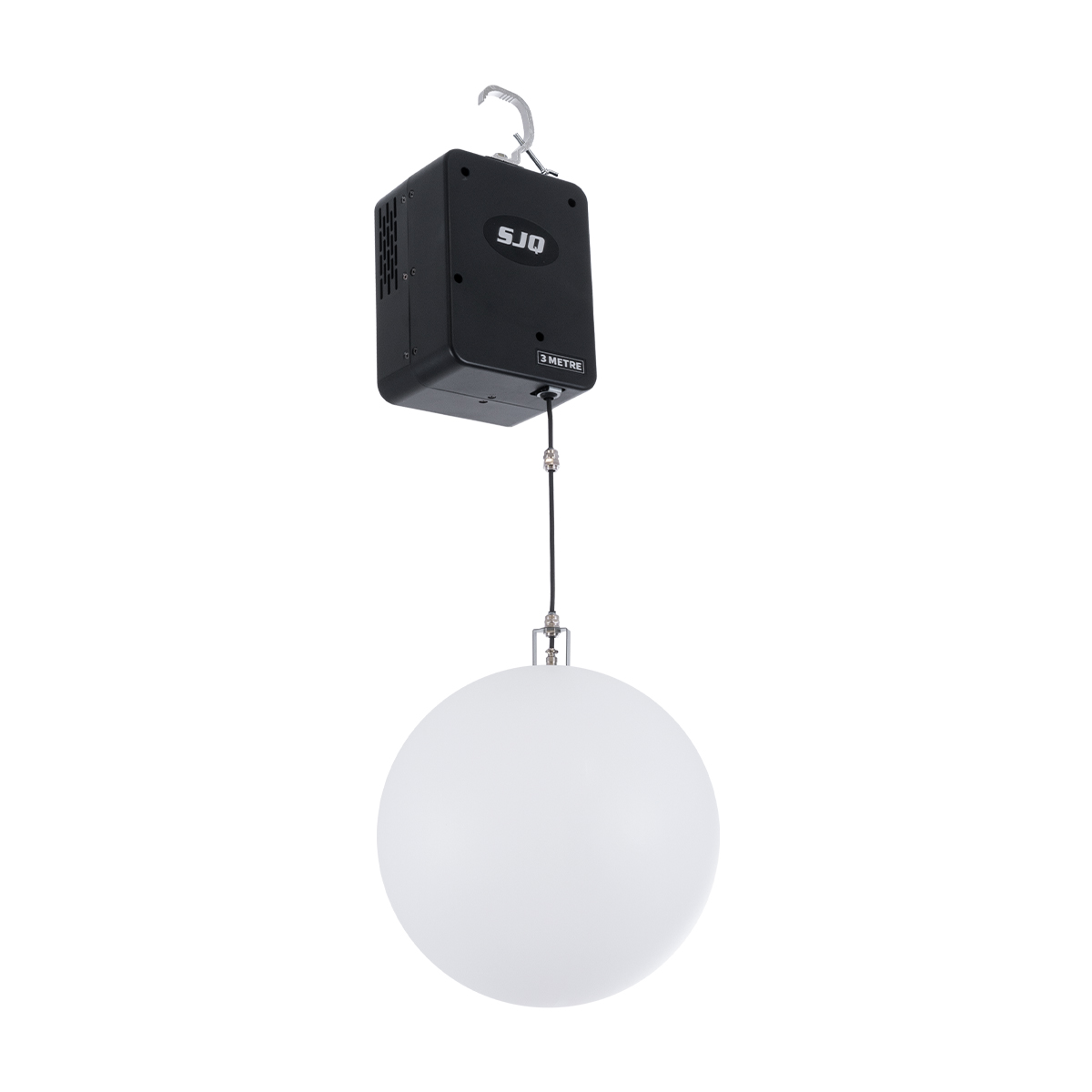 GloboStar® 51202 LIFT BALL Επαγγελματικό Φωτιστικό Ειδικών Εφέ Φ30cm KINETIC BALL Light CREE LED 4in1 15W - 15 x 1W LED SMD Chips RGBW - Μέγιστο Μήκος Ανύψωσης 3.5 Μέτρα - AC 220V-240V DMX512 Display on Body - Μαύρο - Μ17 x Π13 x Υ26cm - 2 Χρόνια Εγγύση - Image 2
