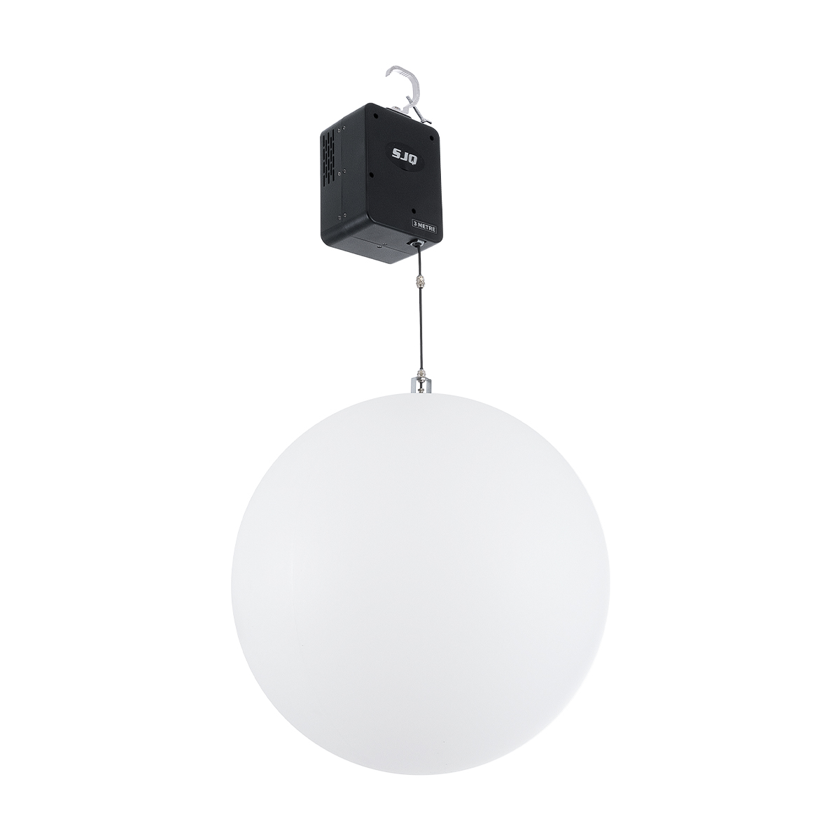 GloboStar® 51203 LIFT BALL Επαγγελματικό Φωτιστικό Ειδικών Εφέ Φ60cm KINETIC BALL Light CREE LED 4in1 15W - 15 x 1W LED SMD Chips RGBW - Μέγιστο Μήκος Ανύψωσης 3.5 Μέτρα - AC 220V-240V DMX512 Display on Body - Μαύρο - Μ17 x Π13 x Υ26cm - 2 Χρόνια Εγγύση - Image 2
