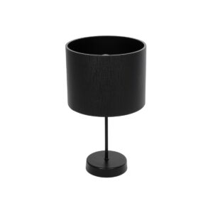 GLOBOSTAR® WIZ 203-0178 Μοντέρνο Επιτραπέζιο Φωτιστικό Πορτατίφ με Ντουί 1 x E27 AC 220-240V IP20 - Μαύρο - Μ22 x Π22 x Υ36.5cm