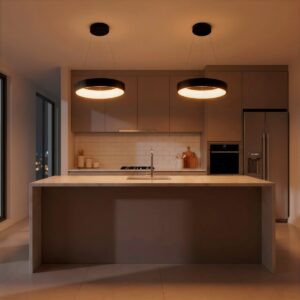 kelvo® SALEM KLV-101-0285 Κρεμαστό Φωτιστικό Οροφής LED 75W 7500lm 120° AC 220-240V IP20 Ρυθμιζόμενο Λευκό CCT με Χειριστήριο από 2700K έως 6000K Dimmable - Lumileds SMD Chip - Μαύρο Ματ - Μ45 x Π45 x Υ6cm - 3 Χρόνια Εγγύηση