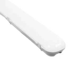 GLOBOSTAR® EMERGANO 60179 60cm Γραμμικό Βιομηχανικό Φωτιστικό Tri-Proof Τεχνολογίας Emergency με Ενσωματωμένη Μπαταρία Li-Ion 3.7V 2600mAH & Αυτονομία 3 Ώρες LED 24W 3120lm 120° AC 220-240V Αδιάβροχο IP65 Ψυχρό Λευκό 6000K - LUMILEDs SMD Chip & TÜV SÜD Driver - Γκρι με Γαλακτερό Κάλυμμα Πλαστικό PC - Μ60 x Π10.5 x Υ8cm - 5 Χρόνια Εγγύση