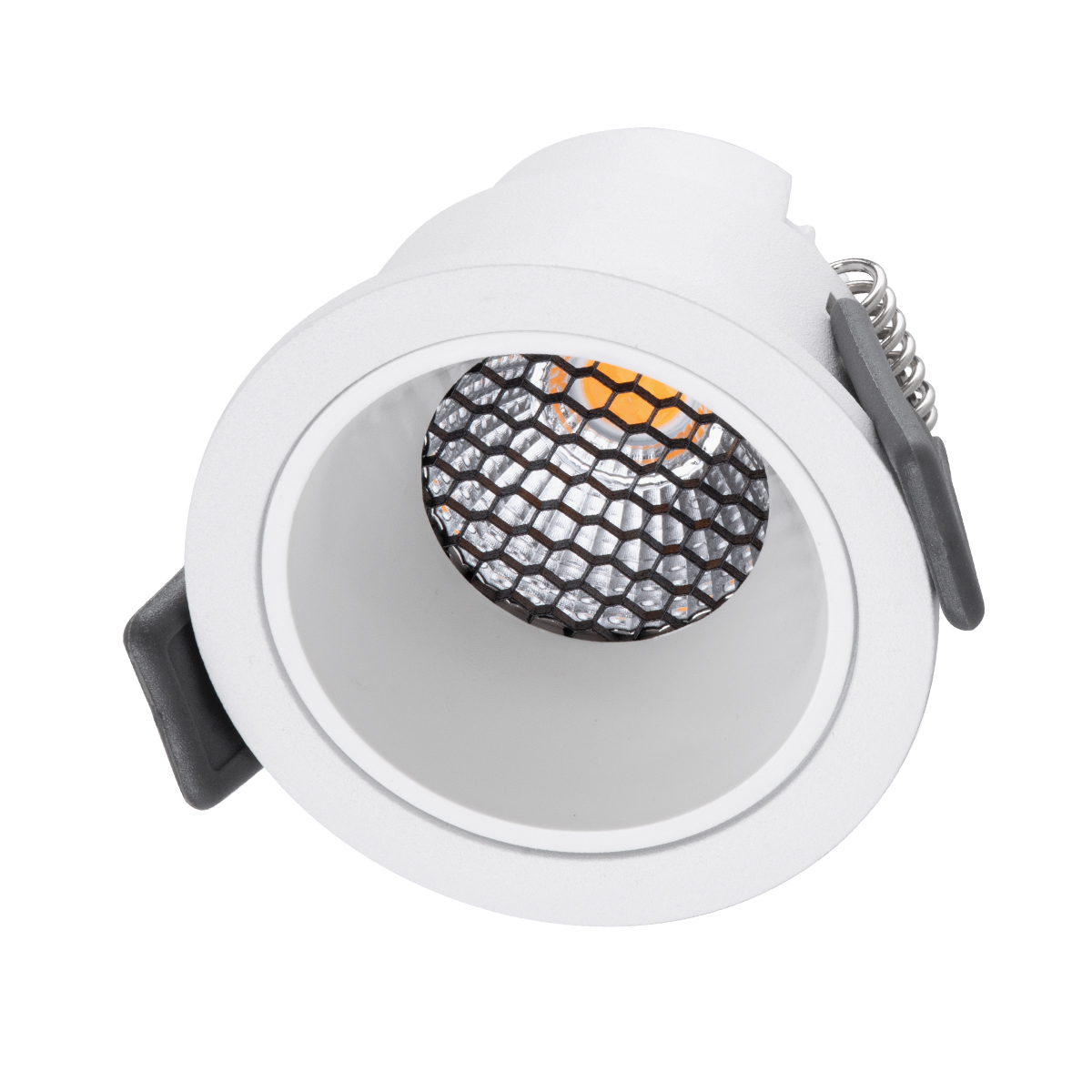 GLOBOSTAR® PLUTO-S 60249 Χωνευτό Downlight Σποτ με Honeycomb Anti Glare Reflector LED 7W 875lm 38° AC 220-240V IP20 Θερμό Λευκό 2700K - Bridgelux COB Chip & TÜV SÜD Driver - Λευκό Ματ - Μ6.4 x Π6.4 x Υ4.9cm / Q5.5cm - 5 Χρόνια Εγγύηση - Image 3
