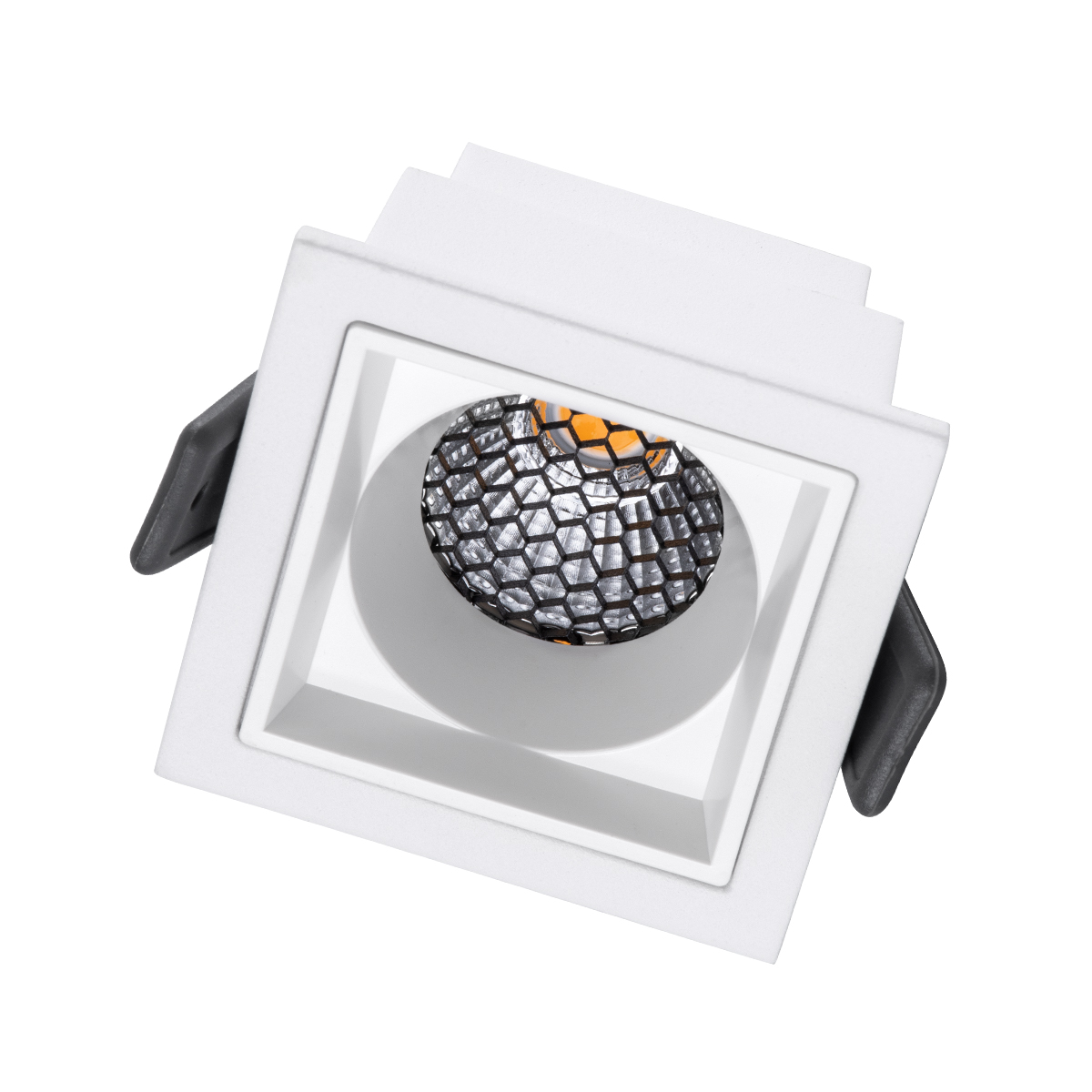 GLOBOSTAR® PLUTO-S 60267 Χωνευτό Downlight Σποτ με Honeycomb Anti Glare Reflector LED 7W 875lm 38° AC 220-240V IP20 Θερμό Λευκό 2700K - Bridgelux COB Chip & TÜV SÜD Driver - Λευκό Ματ - Μ6.4 x Π6.4 x Υ4.9cm / Q5.5 x 5.5cm - 5 Χρόνια Εγγύηση - Image 3