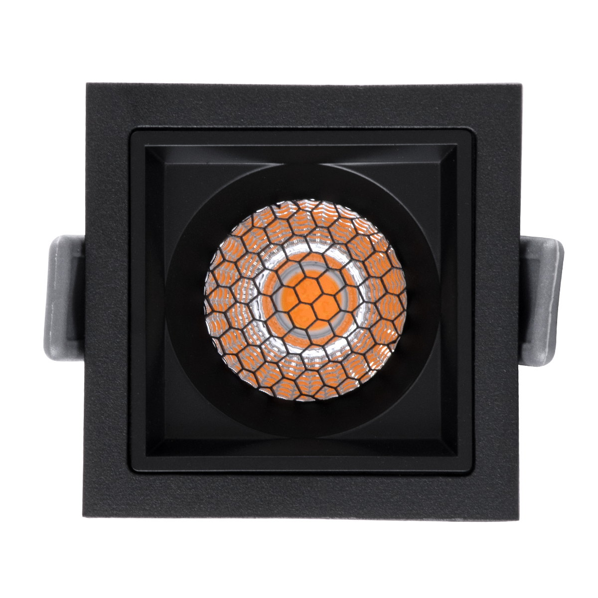 GLOBOSTAR® PLUTO-S 60269 Χωνευτό Downlight Σποτ με Honeycomb Anti Glare Reflector LED 7W 875lm 38° AC 220-240V IP20 Θερμό Λευκό 2700K - Bridgelux COB Chip & TÜV SÜD Driver - Μαύρο Ματ - Μ6.4 x Π6.4 x Υ4.9cm / Q5.5 x 5.5cm - 5 Χρόνια Εγγύηση - Image 6