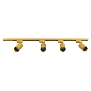 GLOBOSTAR® LEO 60360 Μοντέρνο Φωτιστικό Οροφής με Ντουί 4 x GU10 AC 220-240V IP20 - Χρυσό Πλατίνα - Μ100 x Π6 x Υ20cm