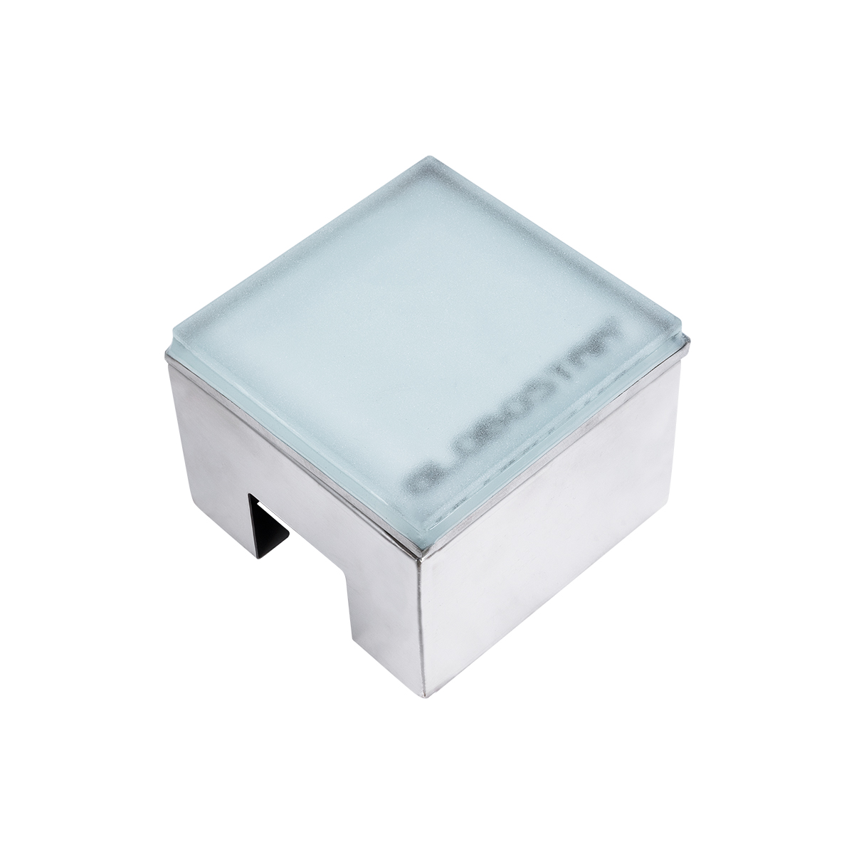 GLOBOSTAR® CYBOLITHOS 60366 Χωνευτό Αρχιτεκτονικο Φωτιστικό Σποτ Δαπέδου LED 2W 240lm 120° DC 24V Αδιάβροχο IP68 IK06 Ψυχρό Λευκό 6000K Dimmable - Bridgelux SMD Chip - Γαλακτερό Tempered Glass & Ανοξείδωτο Ατσάλι SS316 - Μ10 x Π10x Υ8cm / Q10 x 10cm - 3 Χρόνια Εγγύηση - Image 2