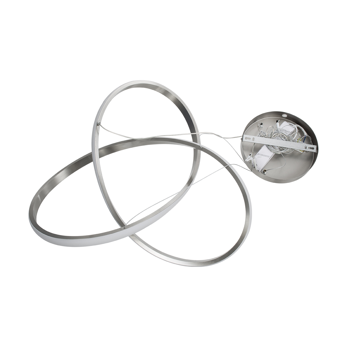 GLOBOSTAR® DEXTER 60498 Μοντέρνο Κρεμαστό Φωτιστικό Οροφής LED 72W 8064lm 300° AC 220-240V IP20 Ρυθμιζόμενο Λευκό CCT με Χειριστήριο από 2700K έως 6000K Dimmable - Lumileds SMD Chip - Νίκελ Βούρτσας - Μ56 x Π56 x Υ14cm - 3 Χρόνια Εγγύηση - Image 7