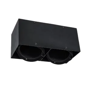 GLOBOSTAR® MAGMA 60627 Μοντέρνο Φωτιστικό Οροφής με Ντουί 2 x GU10 AC 220-240V IP20 - Μαύρο - Μ30 x Π15 x Υ13cm