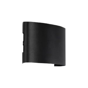 GLOBOSTAR® SIXOAD 60677 Μοντέρνο Φωτιστικό Τοίχου - Απλίκα LED 8W 800lm 30° AC 220-240V Αδιάβροχο IP65 Θερμό Λευκό 2700K - CREE XPE Chip & TÜV SÜD Driver - Μαύρο Ματ - Μ12 x Π4 x Υ8cm - 5 Χρόνια Εγγύηση