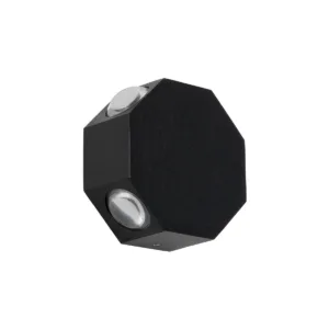 GLOBOSTAR® HIKARI 60687 Μοντέρνο Φωτιστικό Τοίχου - Απλίκα LED 8W 800lm 30° AC 220-240V Αδιάβροχο IP65 Θερμό Λευκό 2700K - CREE XPE Chip & TÜV SÜD Driver - Μαύρο Ματ - Μ10 x Π4 x Υ10cm - 5 Χρόνια Εγγύηση