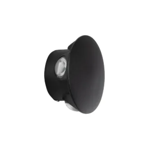 GLOBOSTAR® SOL 60689 Μοντέρνο Φωτιστικό Τοίχου - Απλίκα LED 8W 800lm 30° AC 220-240V Αδιάβροχο IP65 Θερμό Λευκό 2700K - CREE XPE Chip & TÜV SÜD Driver - Μαύρο Ματ - Μ10 x Π5 x Υ10cm - 5 Χρόνια Εγγύηση