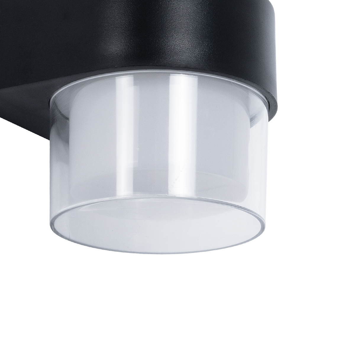 GLOBOSTAR® EMPIRE 60776 Μοντέρνο Φωτιστικό Τοίχου - Απλίκα LED 10W 1050lm 120° AC 220-240V Αδιάβροχο IP65 Φυσικό Λευκό 4500K - Bridgelux SMD Chip & TÜV SÜD Driver - Διάφανο & Μαύρο Ματ - M10 x Π11 x Υ13.5cm - 3 Χρόνια Εγγύηση - Image 5