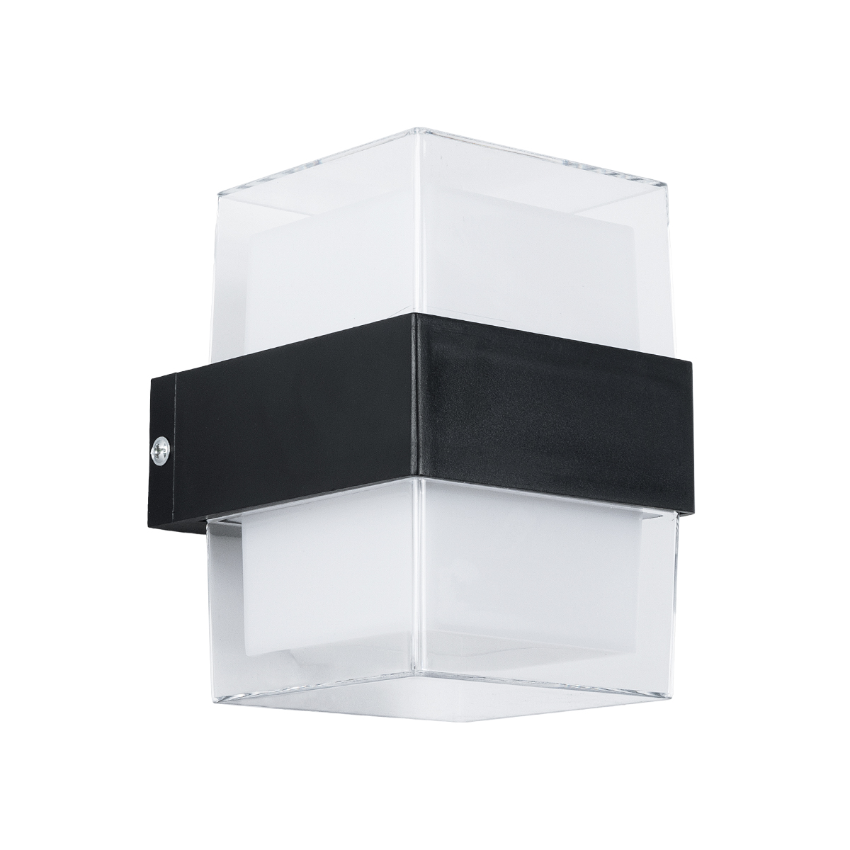 GLOBOSTAR® EMPIRE 60778 Μοντέρνο Φωτιστικό Τοίχου - Απλίκα LED 10W 1050lm 120° AC 220-240V Αδιάβροχο IP65 Φυσικό Λευκό 4500K - Bridgelux SMD Chip & TÜV SÜD Driver - Διάφανο & Μαύρο Ματ - Μ10.5 x Π9 x Υ13cm - 3 Χρόνια Εγγύηση - Image 2
