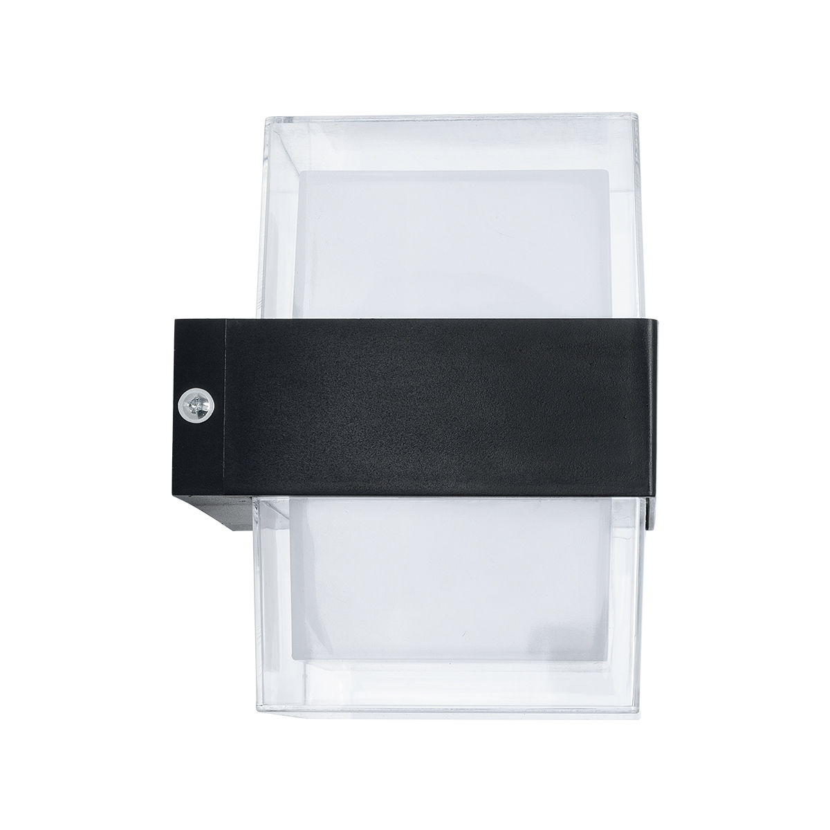 GLOBOSTAR® EMPIRE 60779 Μοντέρνο Φωτιστικό Τοίχου - Απλίκα LED 10W 1050lm 120° AC 220-240V Αδιάβροχο IP65 Θερμό Λευκό 2700K - Bridgelux SMD Chip & TÜV SÜD Driver - Διάφανο & Μαύρο Ματ - Μ10.5 x Π9 x Υ13cm - 3 Χρόνια Εγγύηση - Image 4