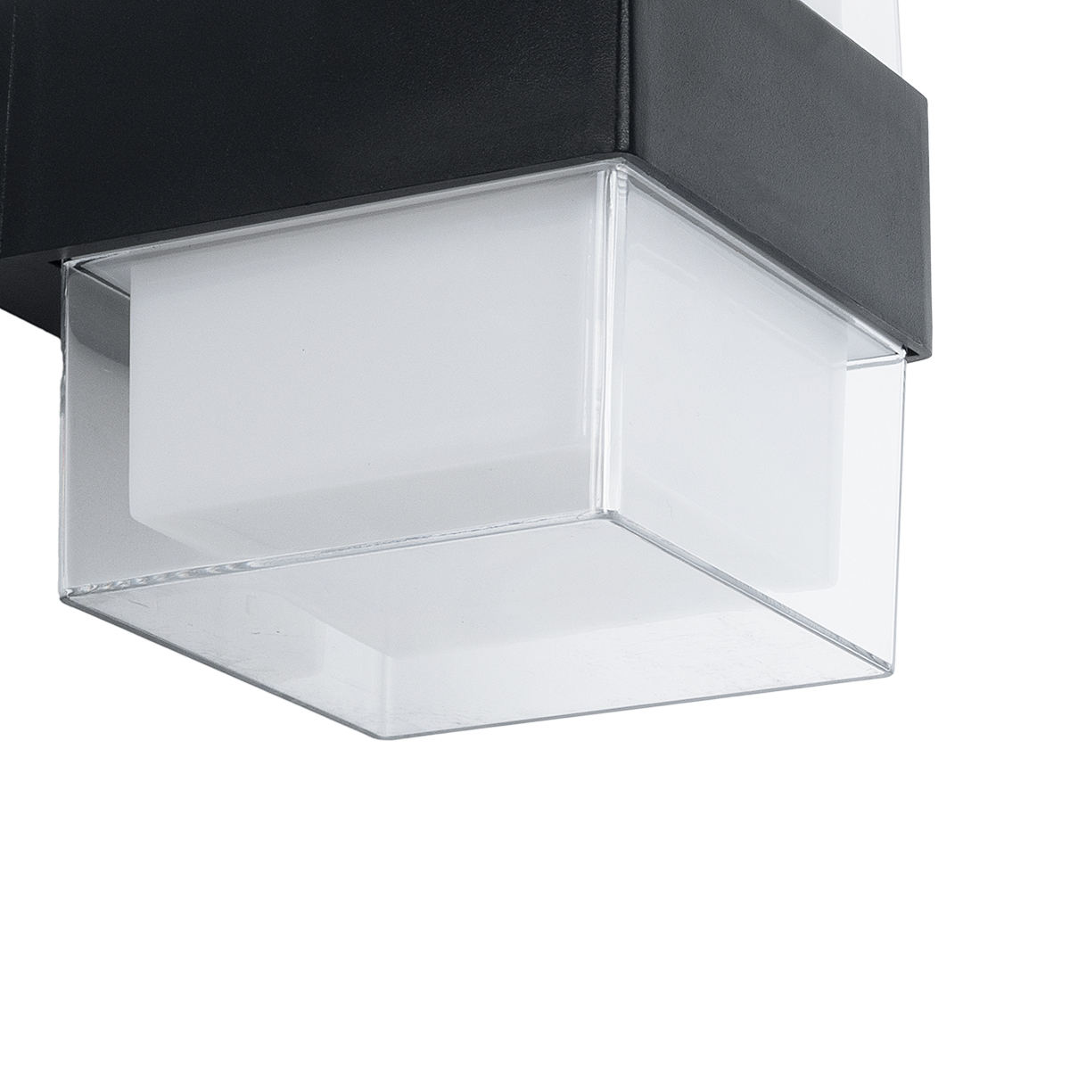 GLOBOSTAR® EMPIRE 60779 Μοντέρνο Φωτιστικό Τοίχου - Απλίκα LED 10W 1050lm 120° AC 220-240V Αδιάβροχο IP65 Θερμό Λευκό 2700K - Bridgelux SMD Chip & TÜV SÜD Driver - Διάφανο & Μαύρο Ματ - Μ10.5 x Π9 x Υ13cm - 3 Χρόνια Εγγύηση - Image 5