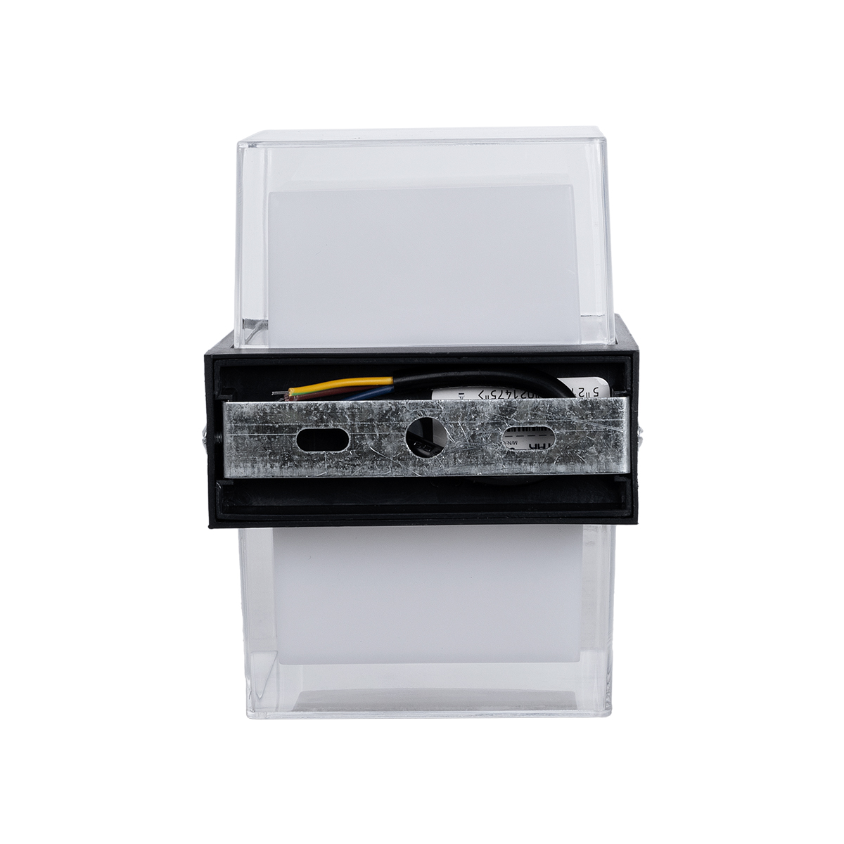 GLOBOSTAR® EMPIRE 60779 Μοντέρνο Φωτιστικό Τοίχου - Απλίκα LED 10W 1050lm 120° AC 220-240V Αδιάβροχο IP65 Θερμό Λευκό 2700K - Bridgelux SMD Chip & TÜV SÜD Driver - Διάφανο & Μαύρο Ματ - Μ10.5 x Π9 x Υ13cm - 3 Χρόνια Εγγύηση - Image 6