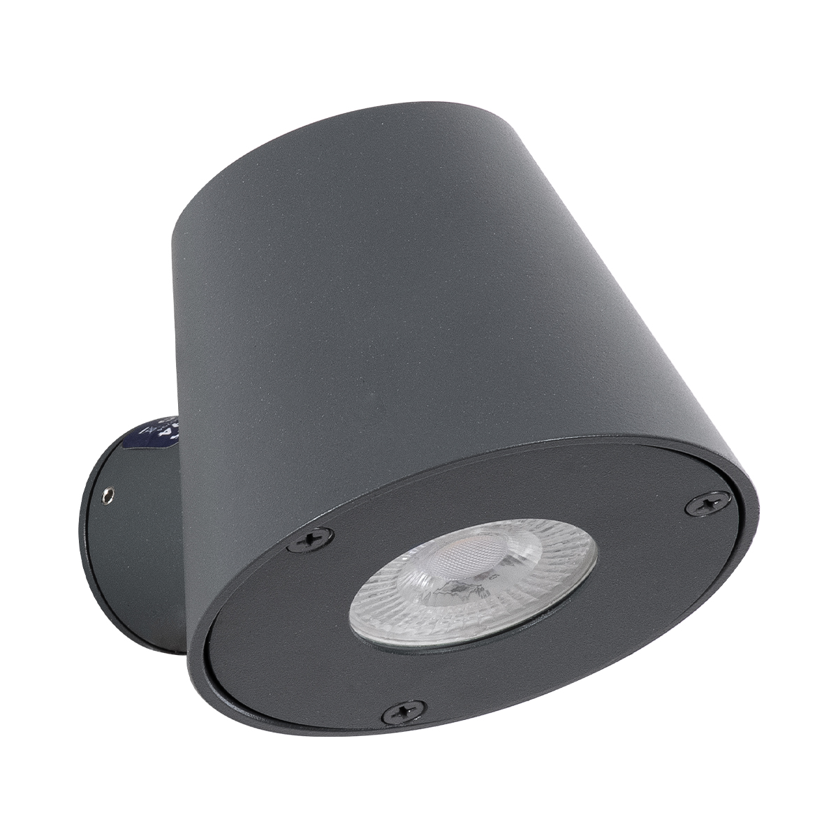 GLOBOSTAR® GARDENIA 60794 Μοντέρνο Φωτιστικό Τοίχου - Απλίκα με Ντουί 1 x GU10 AC 220-240V Αδιάβροχο IP65 - Γκρι Ανθρακί Ματ - Μ9.5 x Π13 x Υ7.7cm - Image 3